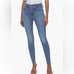 Good Legs Raw Hem Mid Rise Skinny Jeans